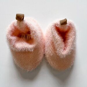 Carter's Fuzzy Pink Baby Booties